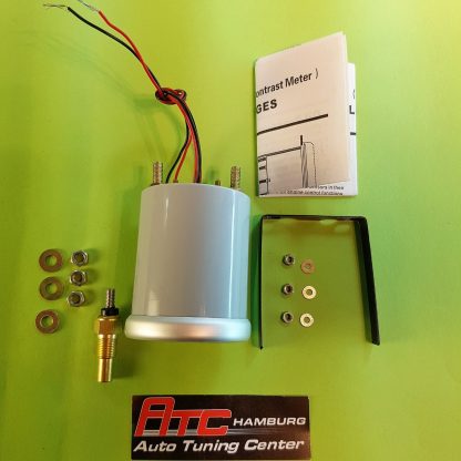 Wassertemperatur LED 6 Farben Anzeige Zusatz Instrument 52mm Weiß, Sensor – Bild 3