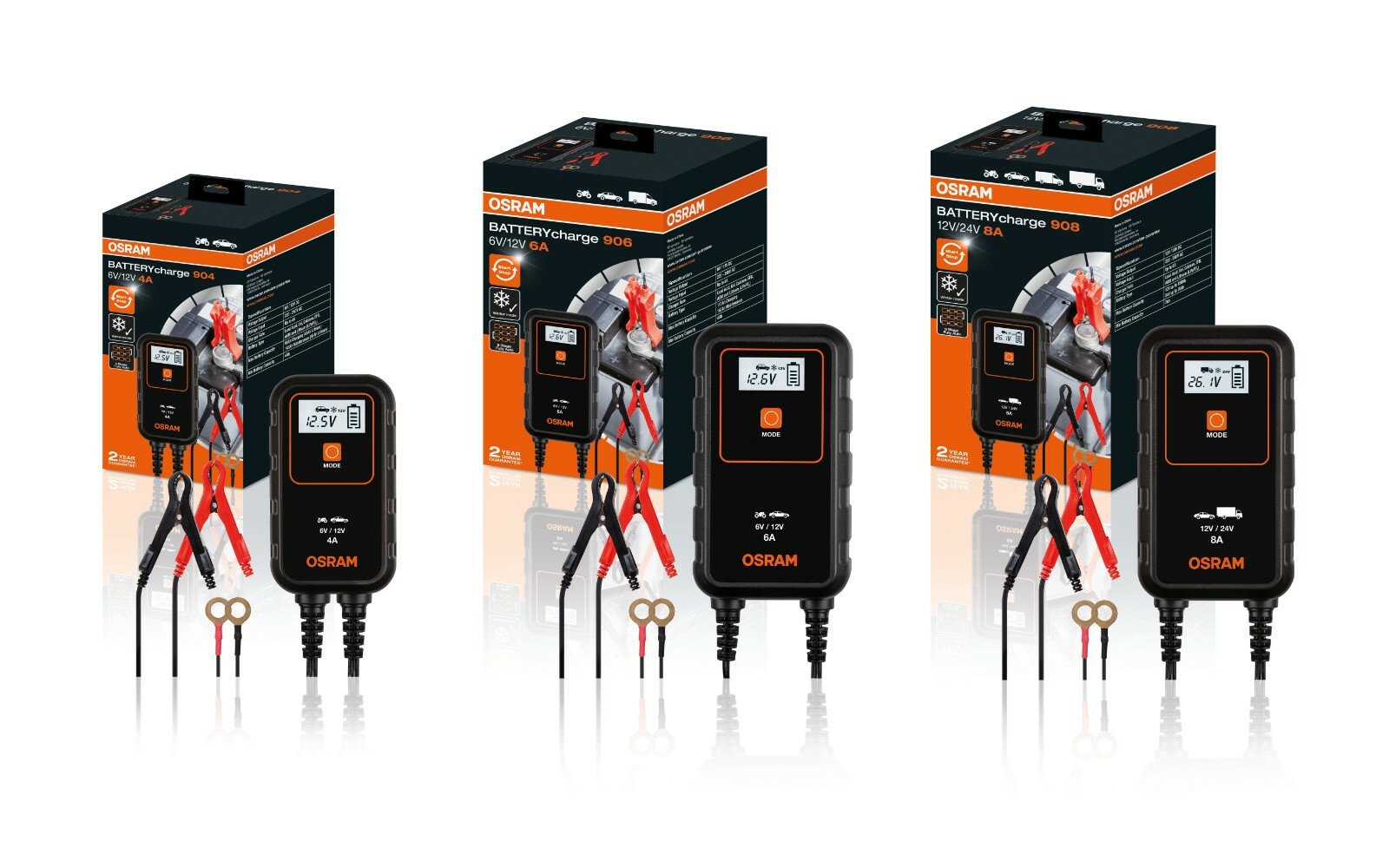Osram Batterieladegerät 6 + 12Volt 6 A,Lithiumbatterien+Blei-Säure AGM Batterien – Bild 10