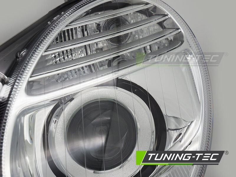 Mercedes E-Klasse W211 Scheinwerfer Links, MOPF Model 2006-2009 Halogen,Chrom – Bild 2