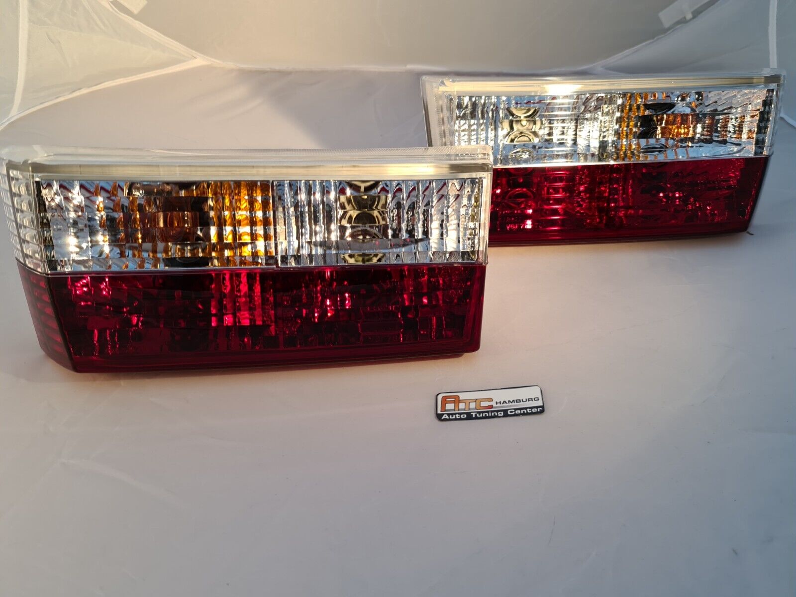 VW Golf 1 + Cabrio Rückleuchten Rot-klar Glas, Crystal 1974-1993,schmale Ausf.