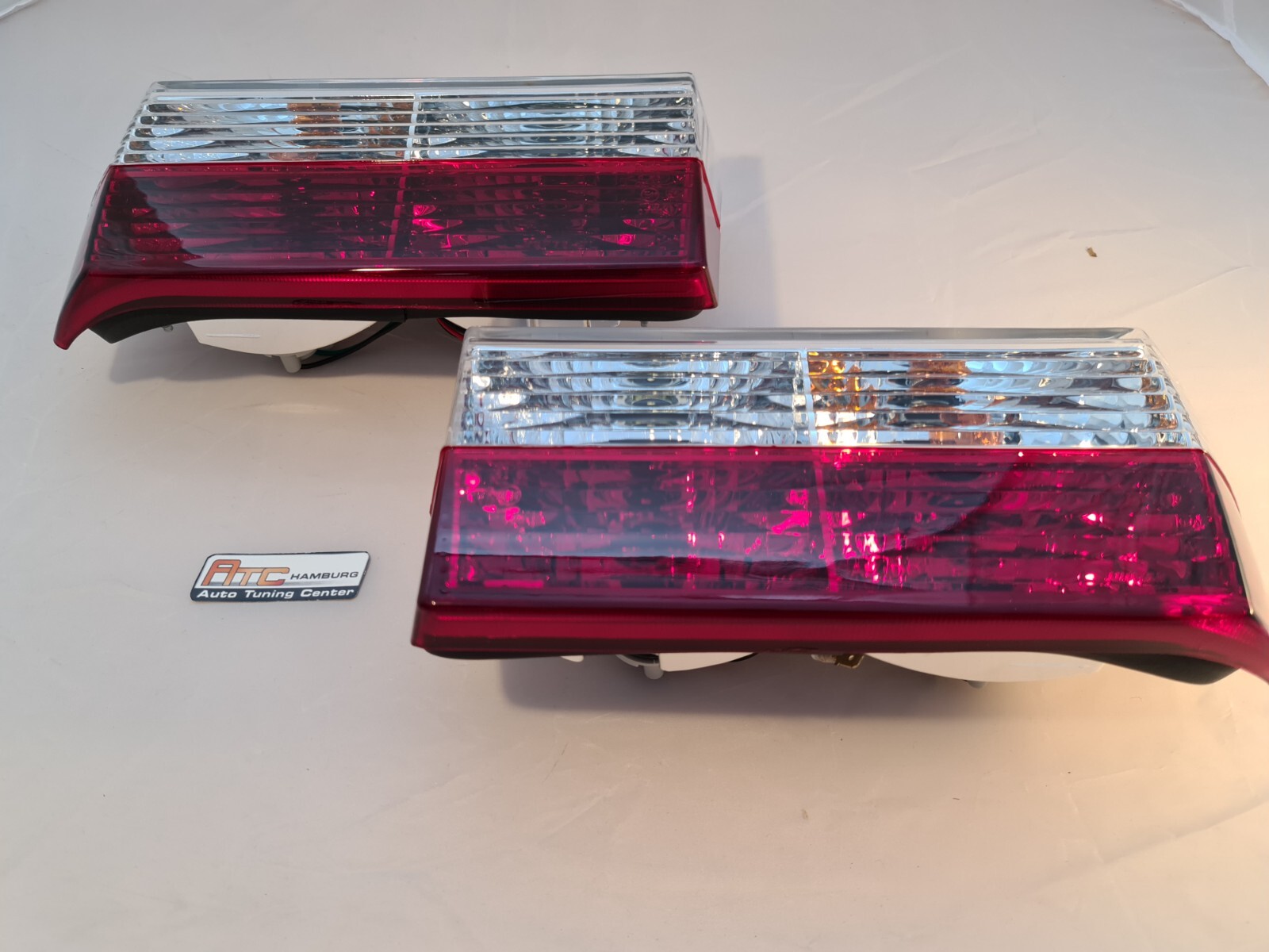 VW Golf 1 + Cabrio Rückleuchten Rot-klar Glas, Crystal 1974-1993,schmale Ausf. – Bild 4