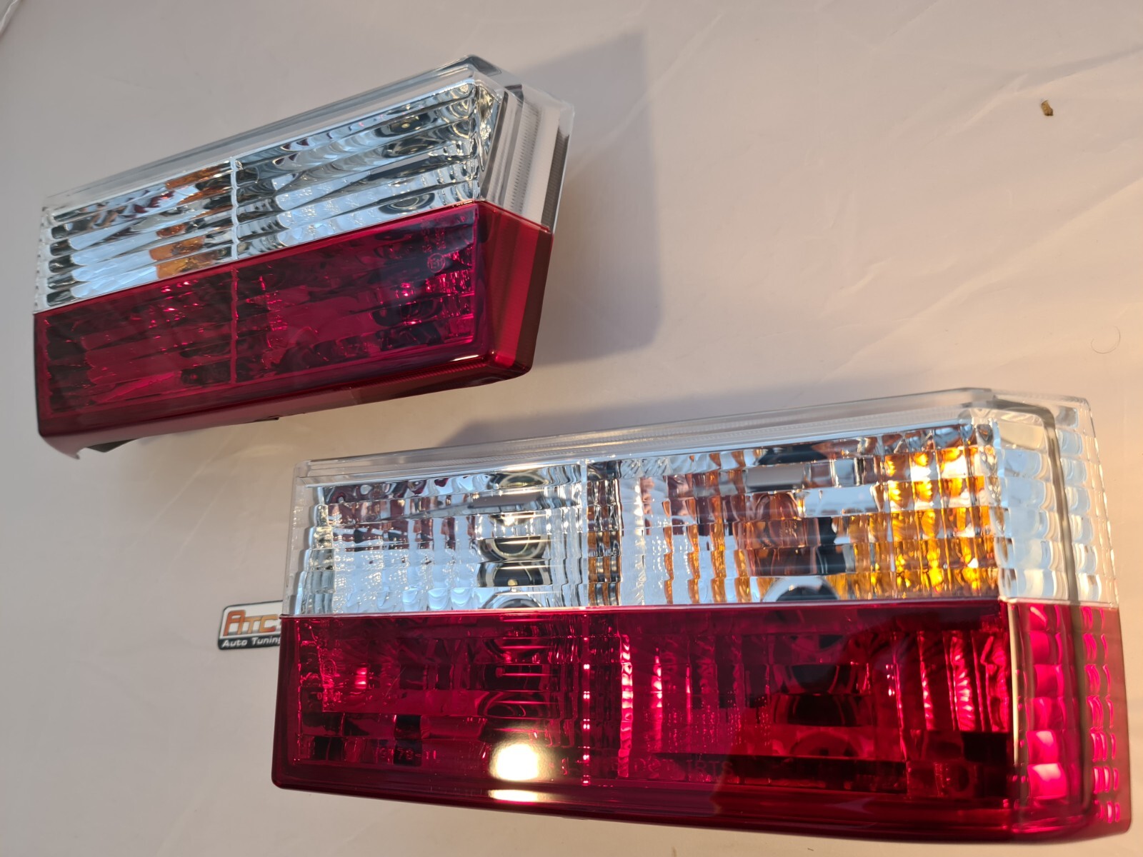 VW Golf 1 + Cabrio Rückleuchten Rot-klar Glas, Crystal 1974-1993,schmale Ausf. – Bild 5