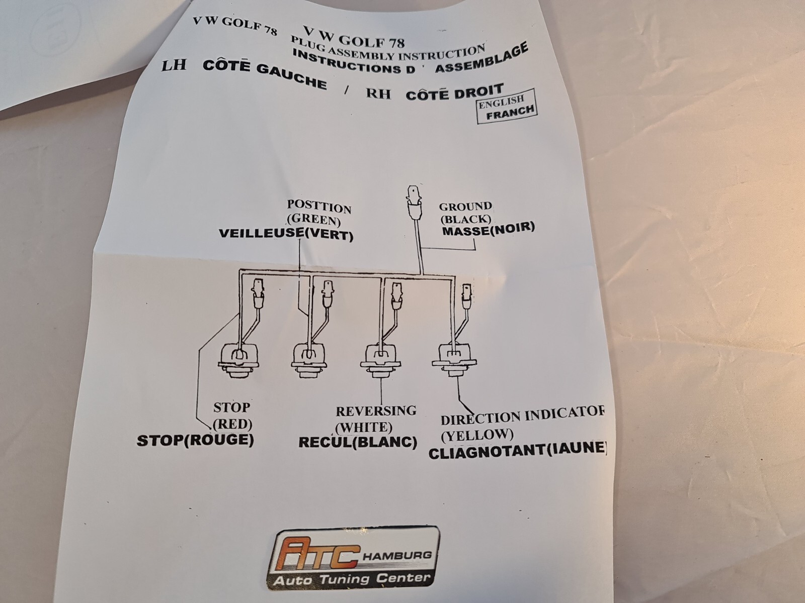 VW Golf 1 + Cabrio Rückleuchten Rot-klar Glas, Crystal 1974-1993,schmale Ausf. – Bild 11
