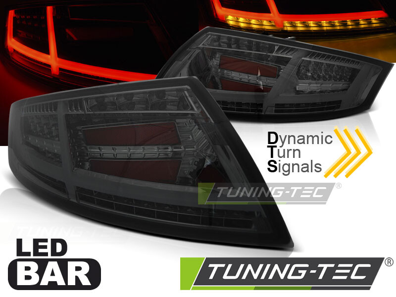 Audi TT 8J3 / 8J9 LED Lightbar Rückleuchten, schwarz-Smoke Glas Bj.4.2006-2.2014