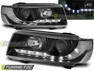 VW Passat B4 Scheinwerfer LED Tagfahrlicht Optik Schwarz, Bj.1993-5.1997