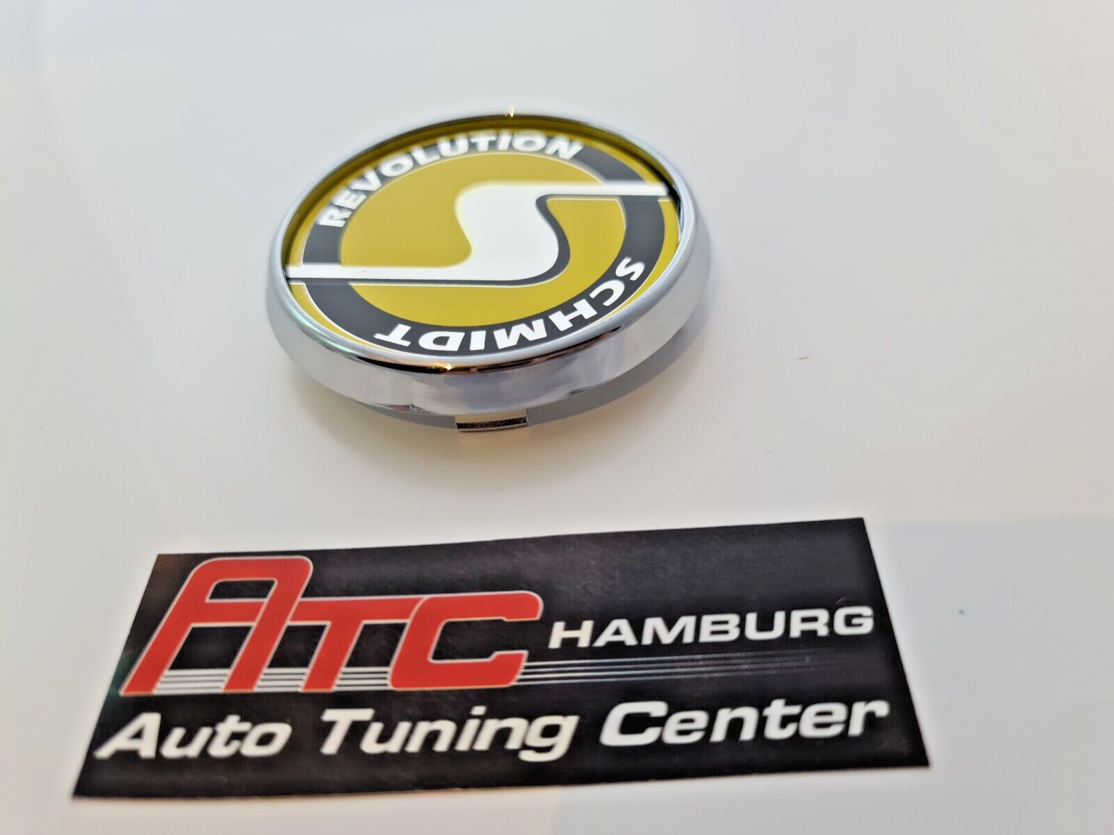 Schmidt Nabendeckel SC3 Chrom-Gelb flach 4 Stück 63,3mm Bohrung, Ersatz SC1 – Bild 7