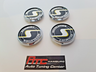 Schmidt Nabendeckel SC3 Chrom-Schwarz flach 4 Stück 63,3mm Bohrung, Ersatz SC1