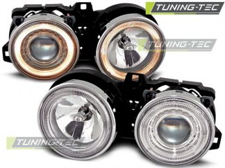 BMW E30 Angel Eyes Scheinwerfer Xenon Optik Linse,Chrom, Standlicht Ringe 82-94