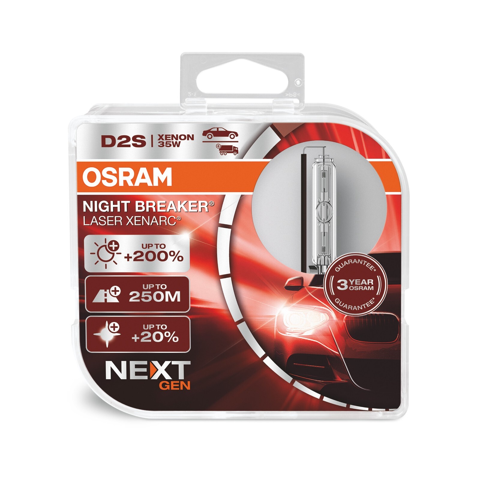1x D2S Osram Xenon Brenner Nightbreaker Laser Xenarc,35Watt Duo-Box + 200% – Bild 4