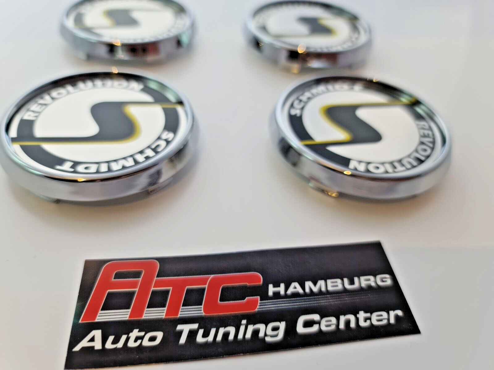 Schmidt Nabendeckel SC3 Chrom-Silber flach 4 Stück 63,3mm Bohrung, Ersatz SC1 – Bild 3