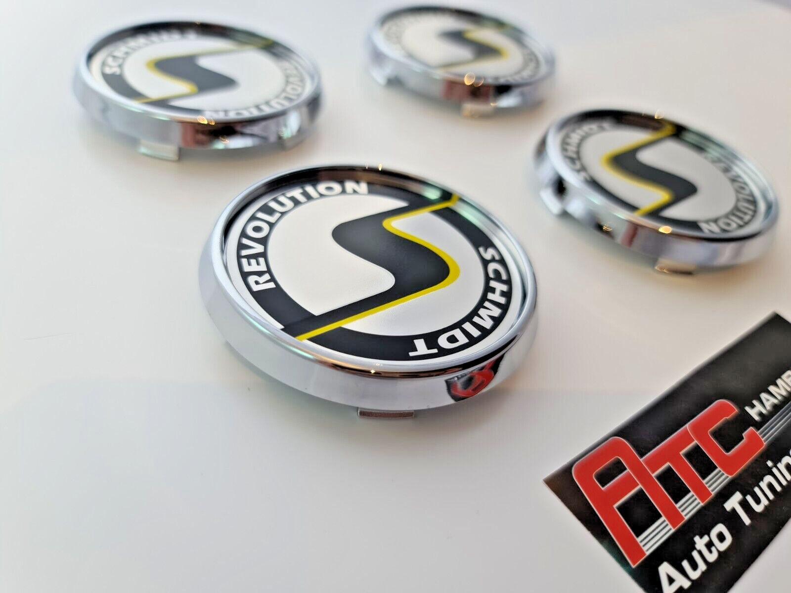 Schmidt Nabendeckel SC3 Chrom-Silber flach 4 Stück 63,3mm Bohrung, Ersatz SC1 – Bild 5