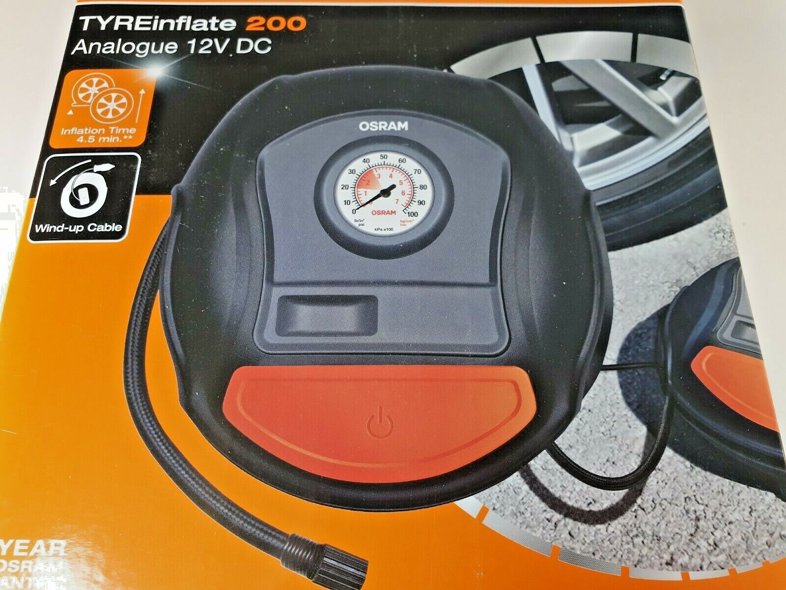 Osram Reifenpumpe,Reifenfüller,Druckluft,Reifen,Luftdruckprüfer,Kompressor.200