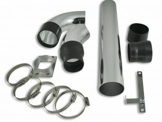 Powerrohr Set 19 Teile Universal Kit Set, für Sportluftfilter + Schellen,Halter,