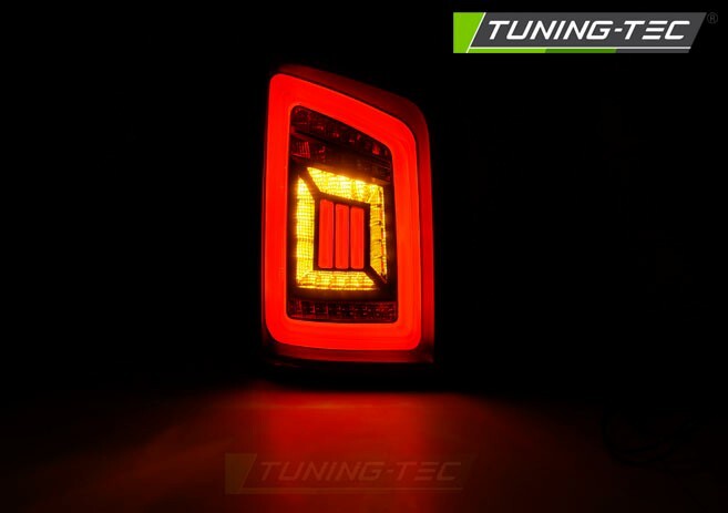 VW T5 Voll LED Rückleuchten Lightbar, Blinker, Schwarz-Smoke 2003-2015 – Bild 2