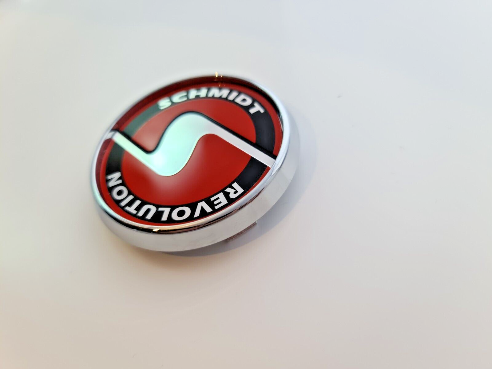 Schmidt Nabendeckel SC3 Chrom-Rot flach 4 Stück 63,3mm Bohrung, Ersatz SC1 – Bild 9
